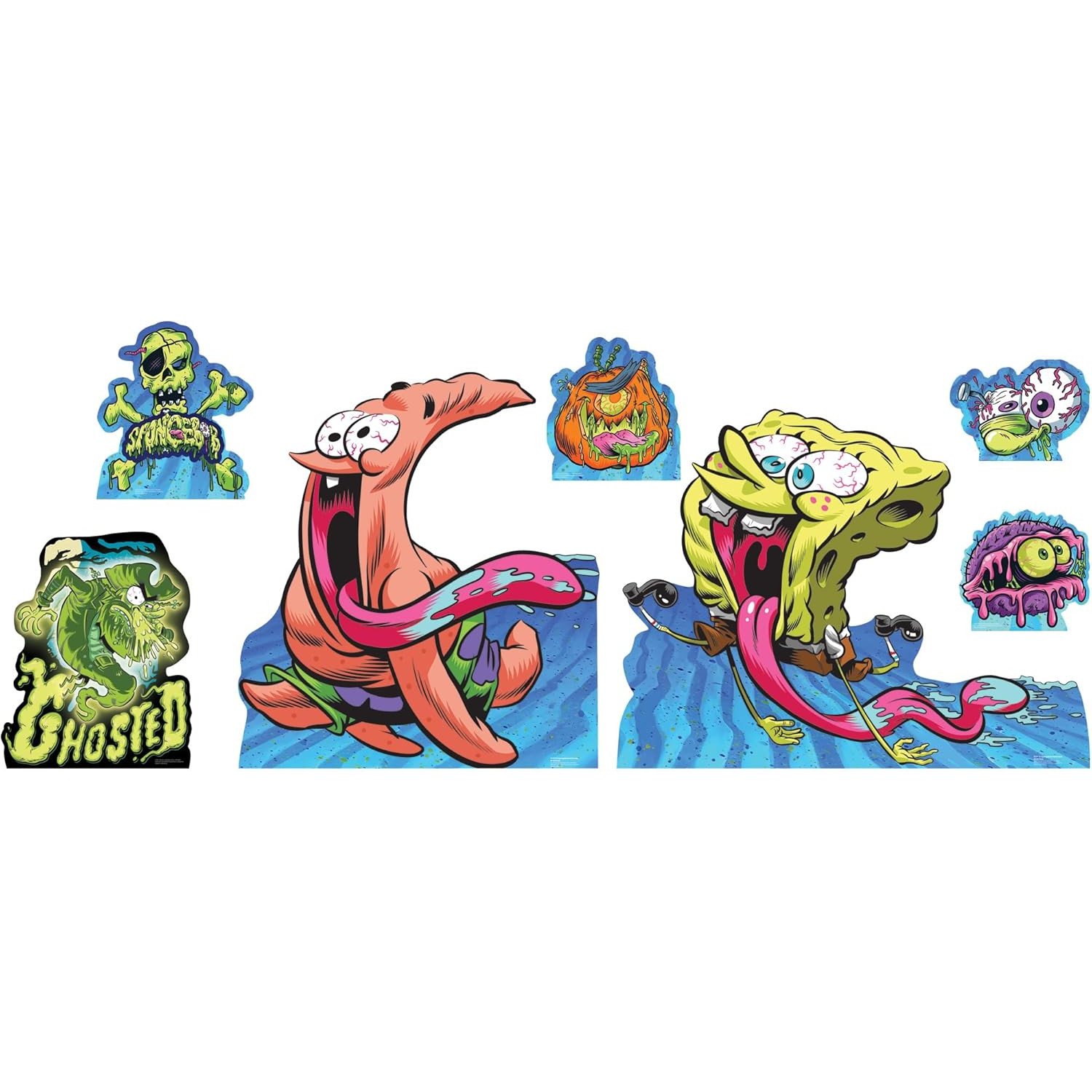 SC4770 SpongeBob, Zombie Fish & Patrick Star 'Halloween' (SpongeBob SquarePants) Official Multi Pack Bundle Cardboard Cutouts Standees SpongeBob, Zombie Fish & Patrick Star 'Halloween' (SpongeBob SquarePants) Official Multi Pack Bundle Cardboard Cutouts / Standees - Image 1