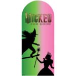 Glinda & Elphaba 'Pink & Green Silhouette' (Wicked: For Good) Official Backdrop Cardboard Cutout / Standee