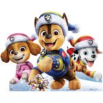 Chase, Marshall & Skye 'Christmas' (Paw Patrol) Official Large + Mini Cardboard Cutout / Standee