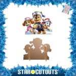 Chase, Marshall & Skye 'Christmas' (Paw Patrol) Official Large + Mini Cardboard Cutout / Standee - Image 2