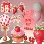 Berry First Birthday Cupcake Mini Multipack Bundle Cardboard Cutouts / Standees - Image 2
