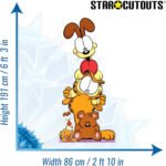 Garfield & Odie 'Group Stack' (Garfield) Official Lifesize + Mini Cardboard Cutout / Standee - Image 3