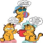 Garfield '80s Positive Cattitude' (Garfield) Official Mini Multi Pack Bundle Cardboard Cutouts / Standees