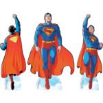 Superman Look Up 'Cartoon Style' Official Three Shelf Top Mini Cardboard Cutouts / Standees