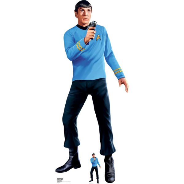 Spock with Phaser (Star Trek: The Original Series) Official Lifesize + Mini Cardboard Cutout / Standee