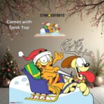 Garfield & Odie On Sledge 'Christmas' (Garfield) Official Large + Mini Cardboard Cutout / Standee - Image 4