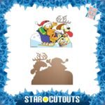 Garfield & Odie On Sledge 'Christmas' (Garfield) Official Large + Mini Cardboard Cutout / Standee - Image 2