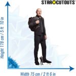 Jean-Luc Picard 'Black Outfit & Backpack' (Star Trek: Picard) Official Lifesize + Mini Cardboard Cutout / Standee - Image 3