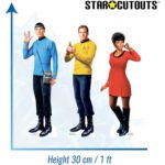 Spock, Uhura & Kirk (Star Trek: The Original Series) Official Three Shelf Top Mini Cardboard Cutouts / Standees - Image 3
