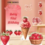 Berry First Birthday Strawberry Ice Cream Mini Multipack Bundle Cardboard Cutouts / Standees - Image 3