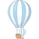 Blue Hot Air Balloon Small + Mini Cardboard Cutout / Standee
