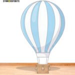 Blue Hot Air Balloon Small + Mini Cardboard Cutout / Standee - Image 5