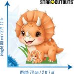 Cute Cartoon Triceratops Small + Mini Cardboard Cutout / Standee - Image 3