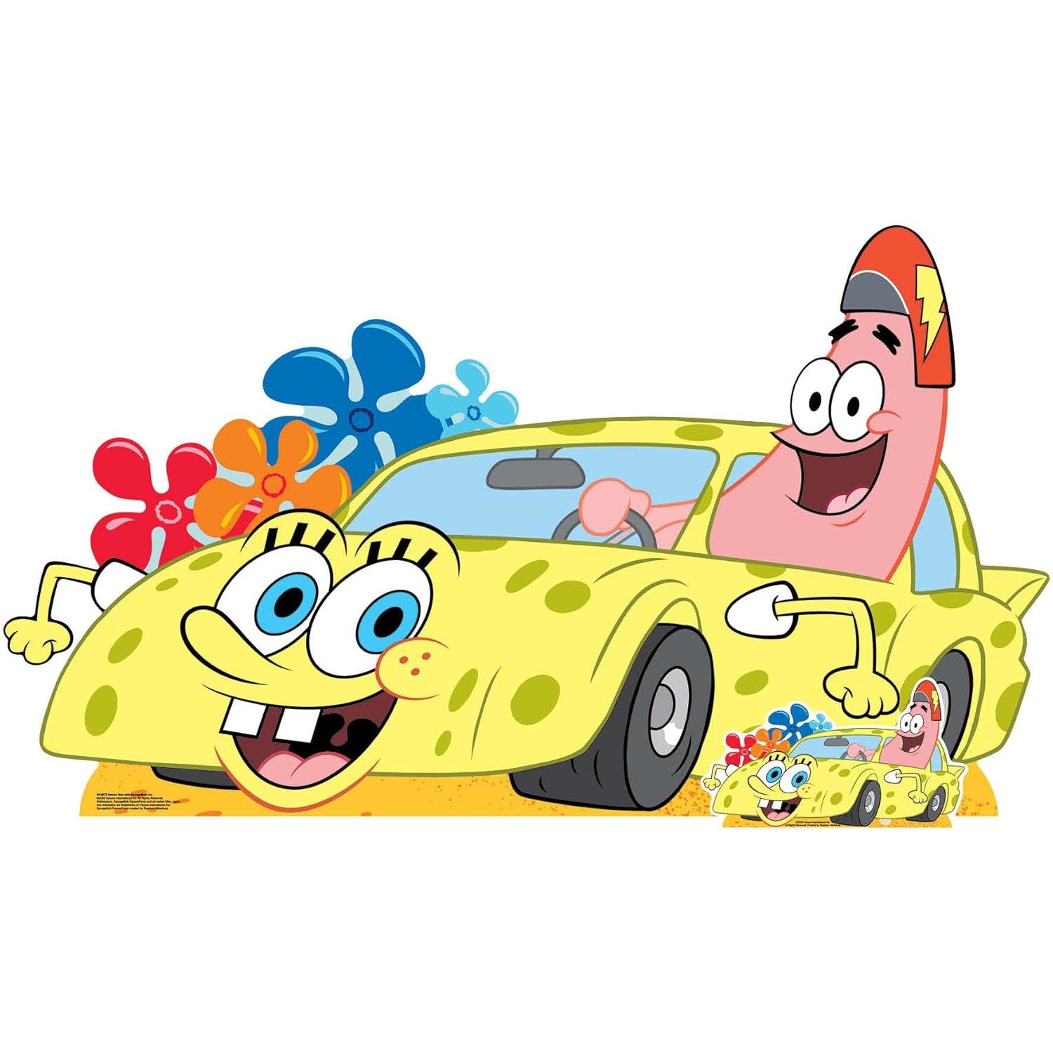 SC4872 Patrick Star with SpongeBob Car (SpongeBob SquarePants) Official Large + Mini Cardboard Cutout Standee Patrick Star with SpongeBob Car (SpongeBob SquarePants) Official Large + Mini Cardboard Cutout / Standee - Image 1