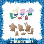 George Pig, Edward Elephant & Richard Rabbit (Peppa Pig) Official Wall Decoration Pack Cardboard Cutouts - Image 2