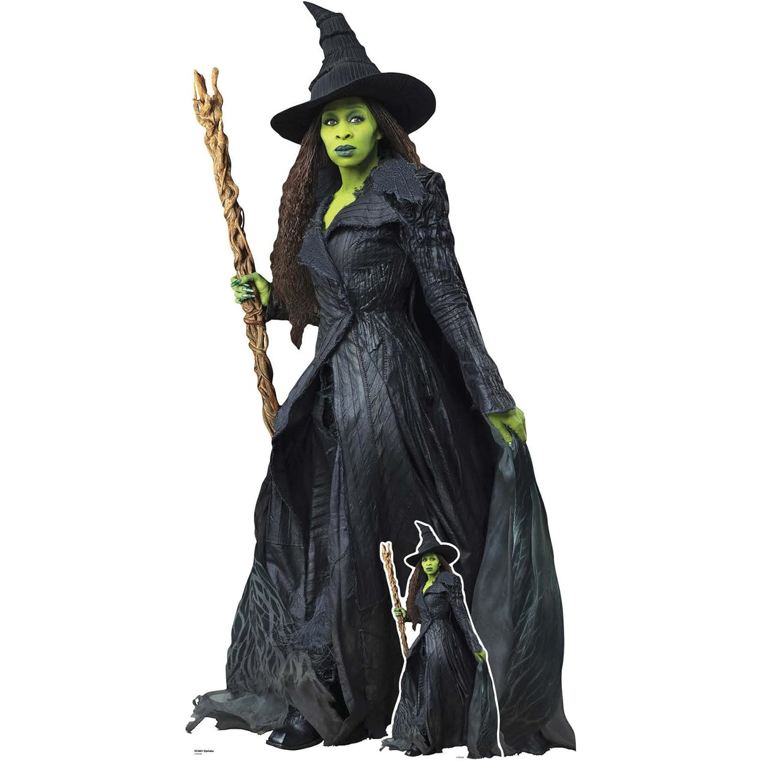 SC4881 Elphaba Thropp (Wicked For Good) Official Lifesize + Mini Cardboard Cutout Standee Elphaba Thropp (Wicked: For Good) Official Lifesize + Mini Cardboard Cutout / Standee - Image 1