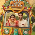 Wedding Tuk Tuk / Auto Rickshaw Large Backdrop Stand-In Cardboard Cutout / Standee - Image 7