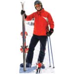 Olympic Skier (Winter Sports) Lifesize + Mini Cardboard Cutout / Standee