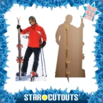 Olympic Skier (Winter Sports) Lifesize + Mini Cardboard Cutout / Standee - Image 2