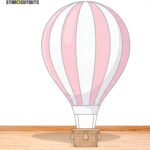 Pink Hot Air Balloon Small + Mini Cardboard Cutout / Standee - Image 5