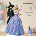 Glinda The Good & Elphaba Thropp (Wicked: For Good) Official Lifesize + Mini Cardboard Cutout / Standee - Image 4
