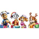 Paw Patrol 'Christmas' (Paw Patrol) Official Four Pack Mini Multi Bundle Cardboard Cutouts / Standees