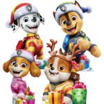 Paw Patrol 'Christmas' (Paw Patrol) Official Four Pack Mini Multi Bundle Cardboard Cutouts / Standees - Image 4
