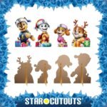 Paw Patrol 'Christmas' (Paw Patrol) Official Four Pack Mini Multi Bundle Cardboard Cutouts / Standees - Image 2