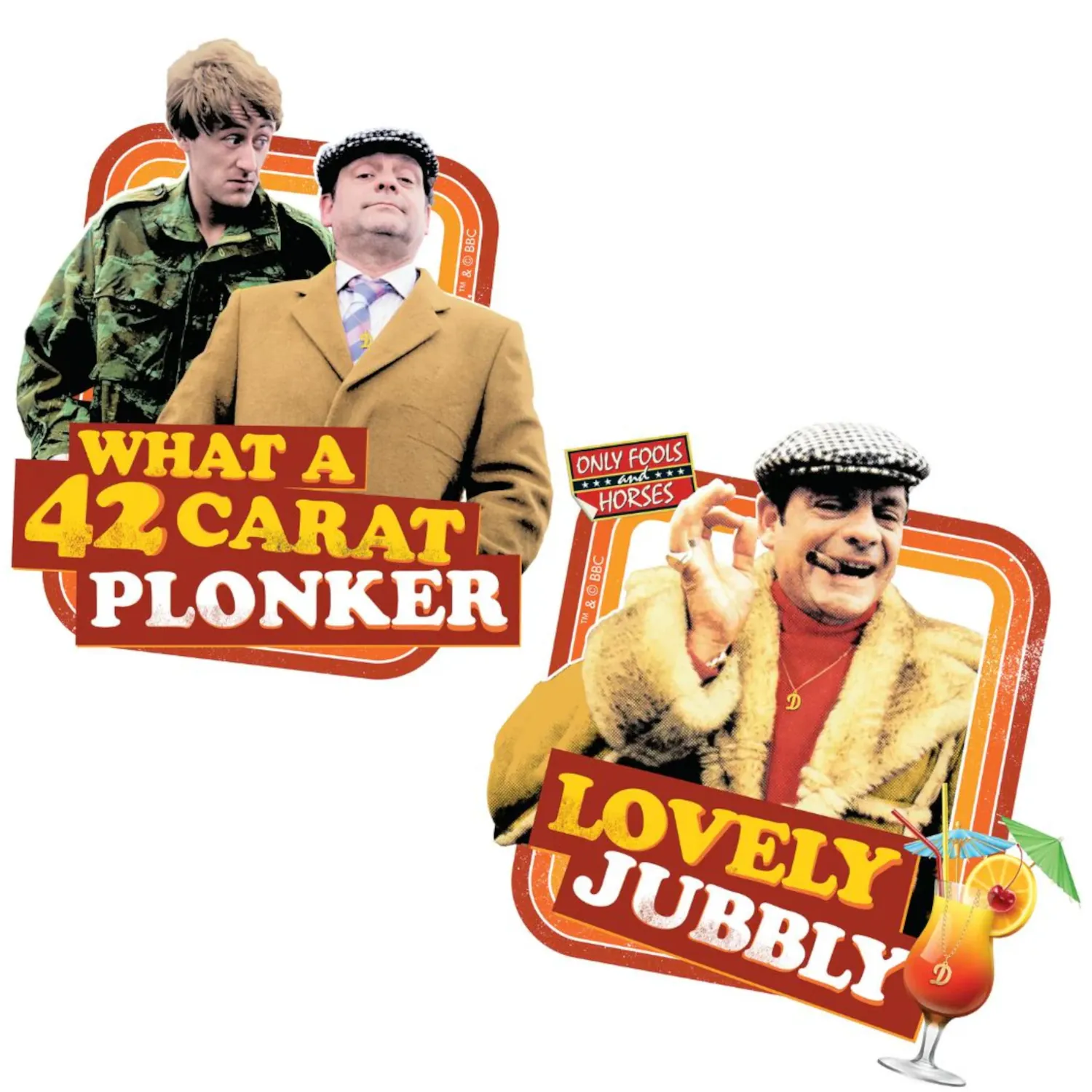 SC4920 What A 42 Carat Plonker & Lovely Jubbly (Only Fools and Horses) Official Wall Décor Cardboard Cutout What A 42 Carat Plonker & Lovely Jubbly (Only Fools and Horses) Official Wall Décor Cardboard Cutout - Image 1