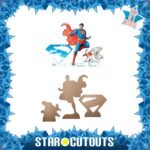 Superman, Logo & Krypto The Superdog 'Cartoon Style' Official Three Shelf Top Mini Cardboard Cutouts / Standees - Image 2