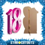 Pink Number 18 (Birthday) Large Cardboard Cutout / Standee - Image 2