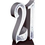 Silver Number 21 (Birthday) Large Cardboard Cutout / Standee