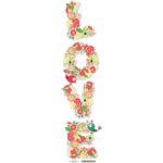 Love 'Floral Design' Large Cardboard Cutout / Standee