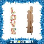 Love 'Floral Design' Large Cardboard Cutout / Standee - Image 2
