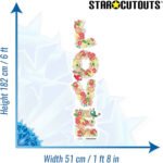 Love 'Floral Design' Large Cardboard Cutout / Standee - Image 3
