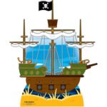 Pirate Ship Large Cardboard Cutout / Standee