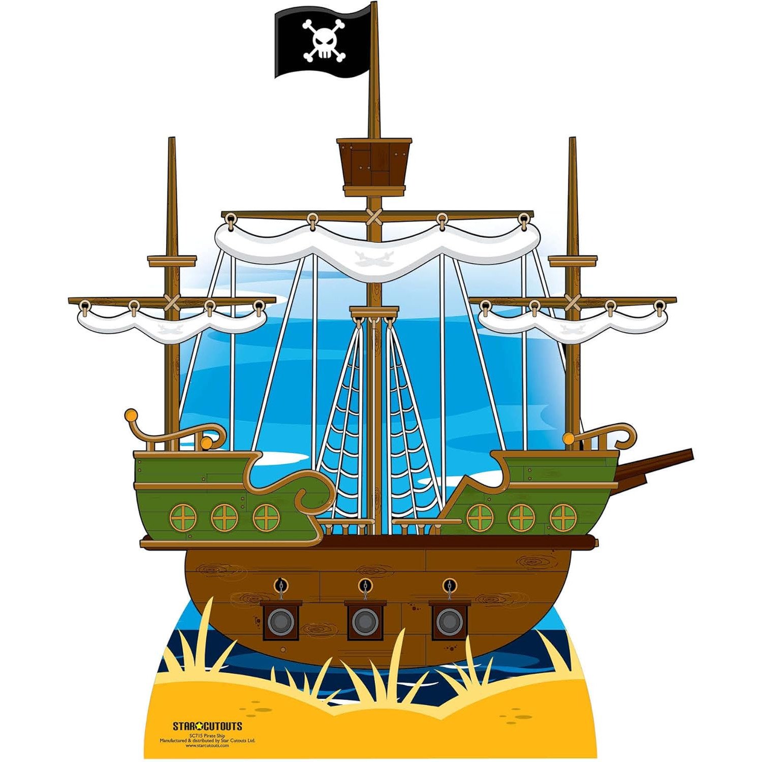 SC715 Pirate Ship Large Cardboard Cutout Standee Pirate Ship Large Cardboard Cutout / Standee - Image 1
