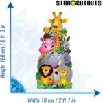 Cartoon Jungle Animals 'Pile-Up' Large Cardboard Cutout / Standee - Image 3