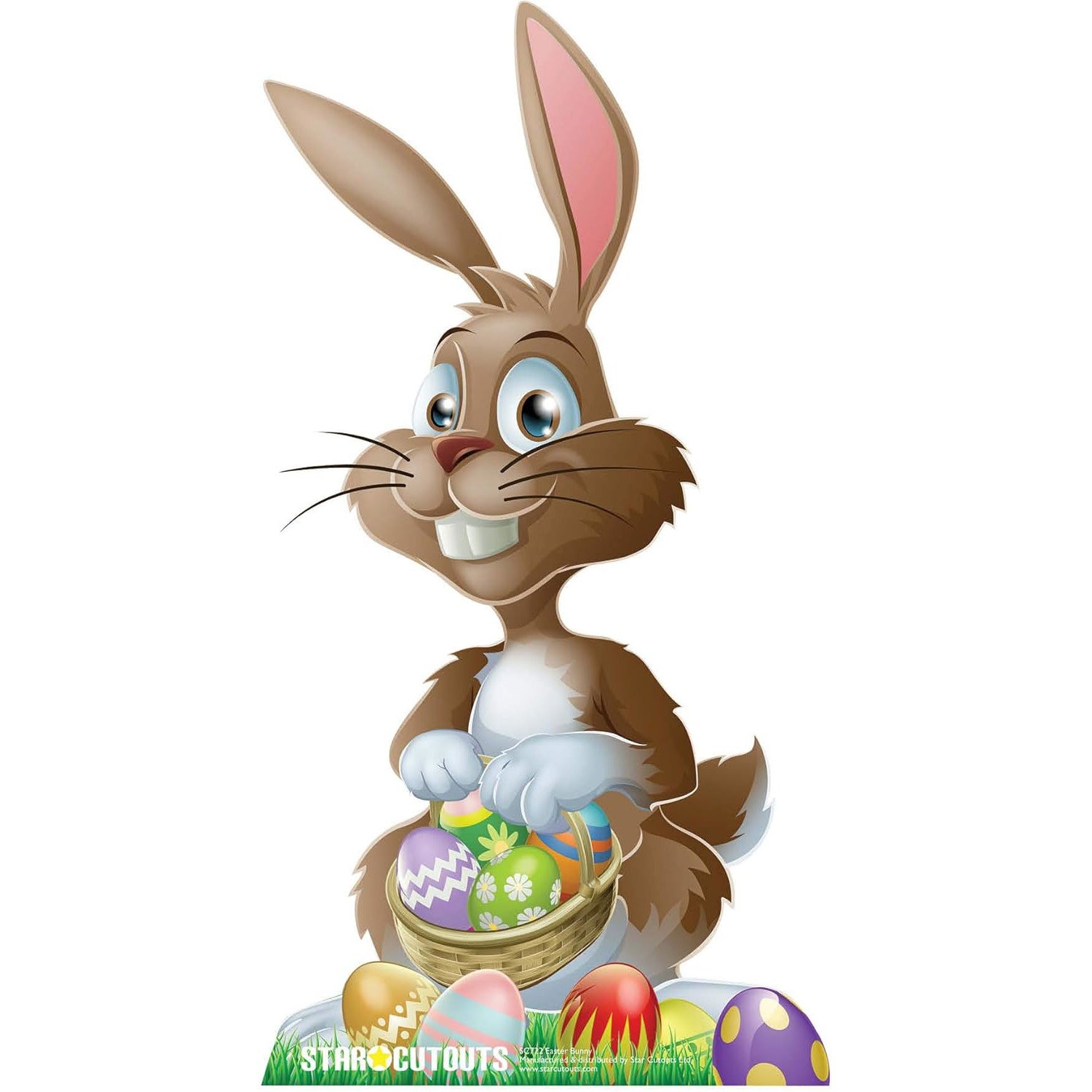 SC722 Cartoon Style Easter Bunny Lifesize Cardboard Cutout Standee Cartoon Style Easter Bunny Lifesize Cardboard Cutout / Standee - Image 1