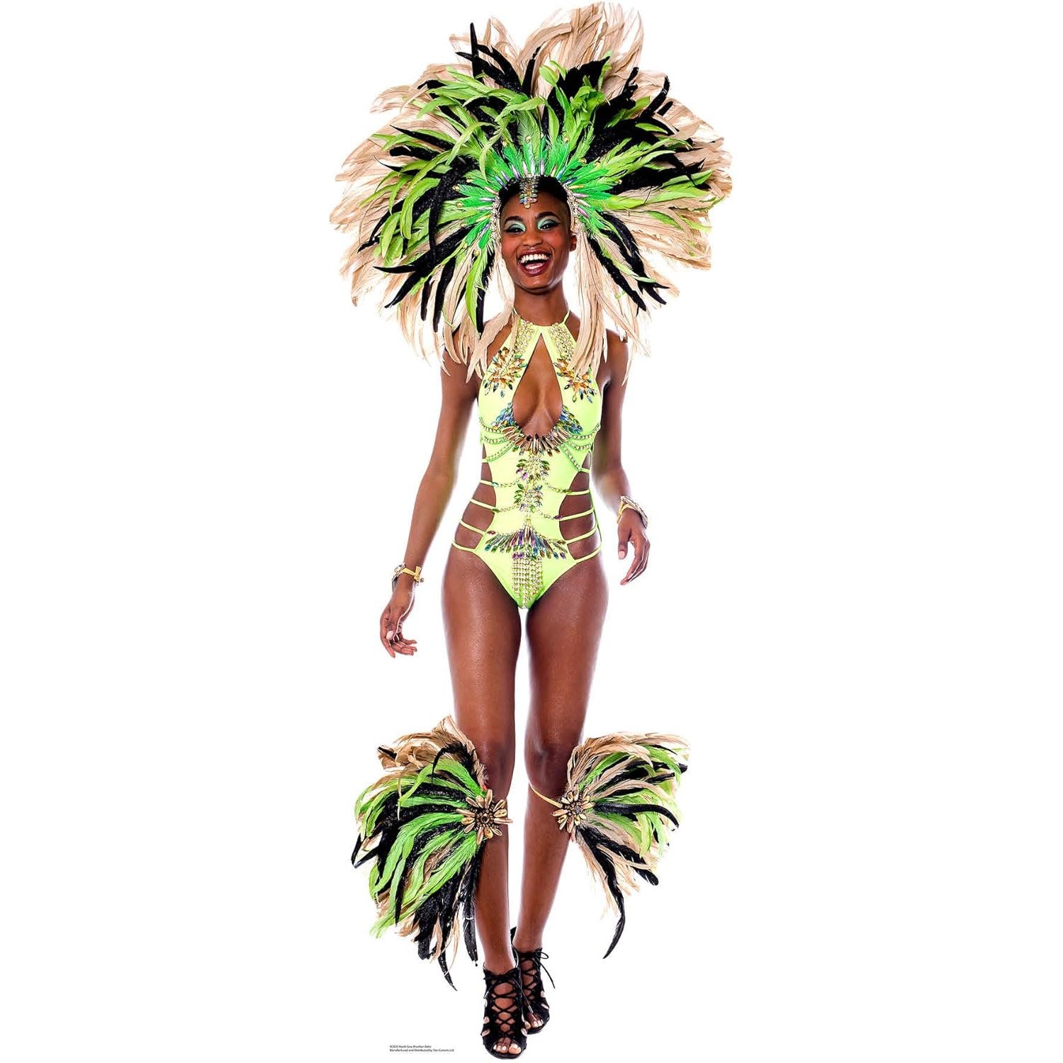 SC859 Mardi Gras Brazilian Carnival Festival Babe Lifesize Cardboard Cutout Standee Mardi Gras Brazilian Carnival Festival Babe Lifesize Cardboard Cutout / Standee - Image 1