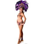 Carnival Babe 'Purple Peacock' Lifesize Cardboard Cutout / Standee