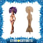 Carnival Babe 'Purple Peacock' Lifesize Cardboard Cutout / Standee - Image 2
