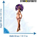 Carnival Babe 'Purple Peacock' Lifesize Cardboard Cutout / Standee - Image 3