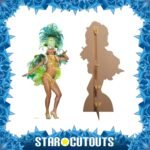 Mardi Gras Carnival Festival Babe Lifesize Cardboard Cutout / Standee - Image 2
