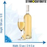 Bottle of White Wine & Wine Glass Large + Mini Cardboard Cutout / Standee - Image 3