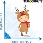 Cartoon Christmas Reindeer Child Mini Cardboard Cutout / Standee - Image 3