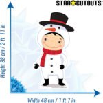Cartoon Christmas Snowman Child Mini Cardboard Cutout / Standee - Image 3