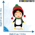 Cartoon Christmas Penguin Child Mini Cardboard Cutout / Standee - Image 3