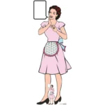 1940's Style Housewife Classic Lifesize + Mini Cardboard Cutout / Standee