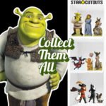 Shrek, Fiona, Puss In Boots & Donkey (Shrek) Official Three Shelf Top Mini Cardboard Cutouts / Standees - Image 5